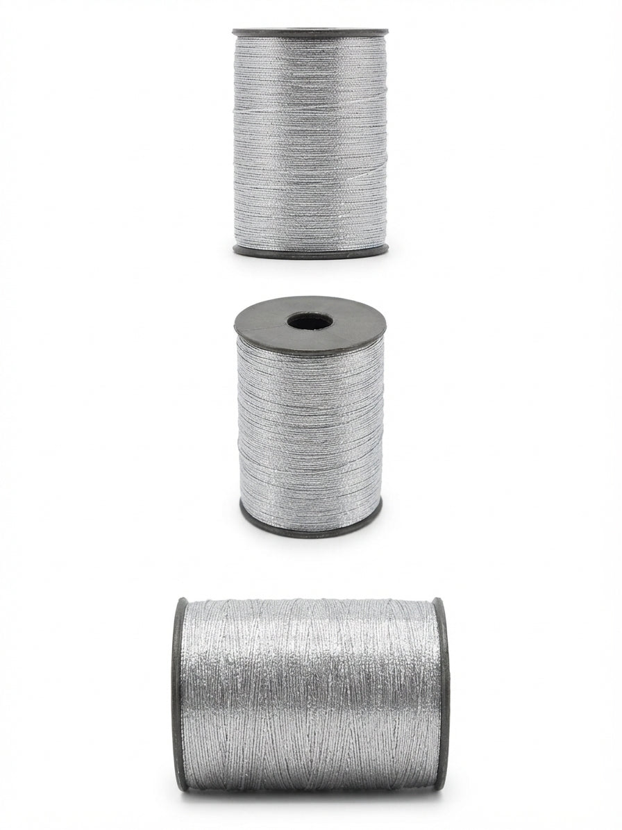 Silver Tila Embroidery Thread – Mota 28/2 &Machine 120 | Small Size