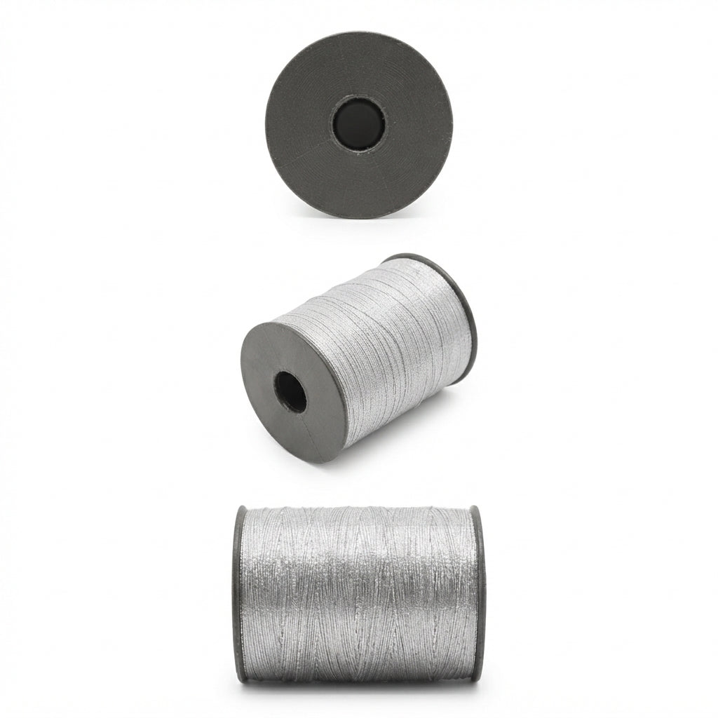 Silver Tila Embroidery Thread – Mota 28/2 &Machine 120 | Small Size