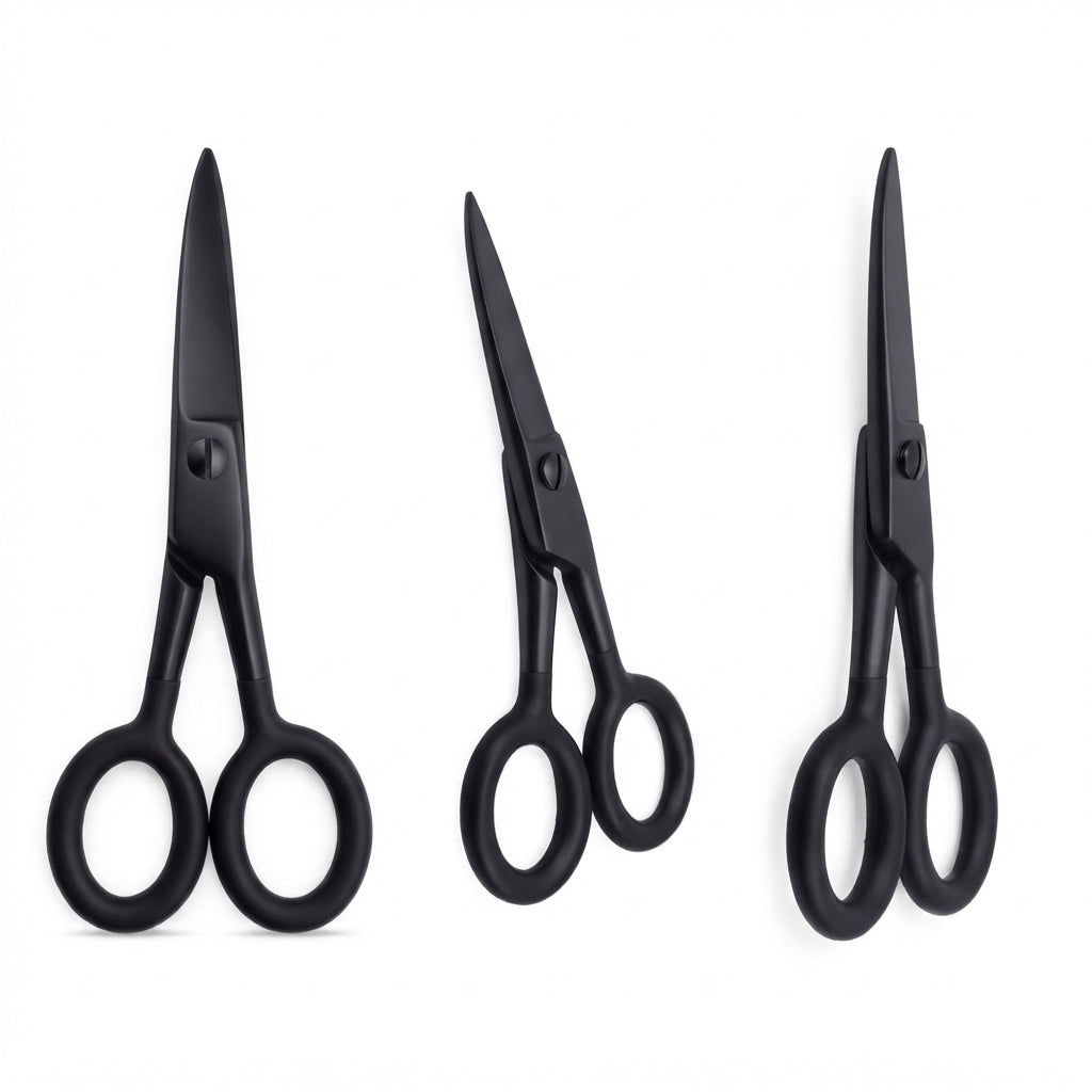 Professional All-Black Tailoring & Craft Scissors